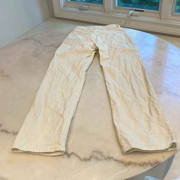 ZARA MIDRISE ZW STRAIGHT LEG CREAM JEAN 32/0 - Picture 5 of 7